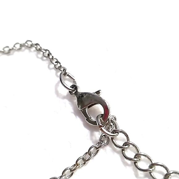 Vintage Monet AB Faceted Crystal Rhinestone Necklace Silver Tone Signed - Picture 7 of 15